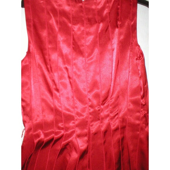 New Womens Calvin Klein Dress Date True Red Knee NWT Fringe 10 Sleeveless Pretty - Picture 6 of 7